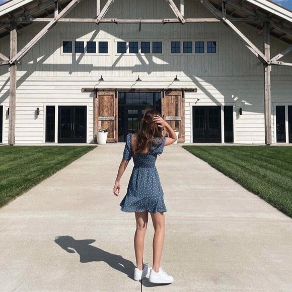 NWT Abercrombie & Fitch Flutter Sleeve Smocked Mini Dress - Picture 3 of 3